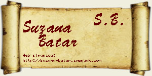 Suzana Batar vizit kartica